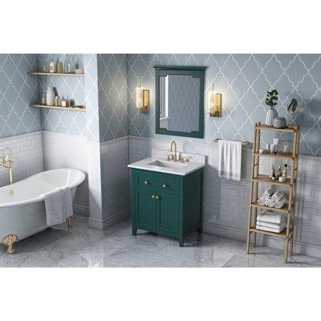 JEFFREY ALEXANDER 28In. W X 1-1/2In. D X 34In. H Forest Green Chatham Mirror MIR2CHA-28-GN